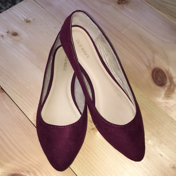 Old Navy Shoes - Maroon / cranberry colored flats size 7 never worn
